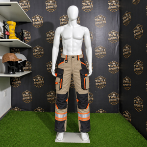 TwillSports Men's High Visibility Reflective <b>Cargo</b> Work Pants Safety <b>Trousers</b> for Construction Industrial <b>Workers</b> - Product Image 4