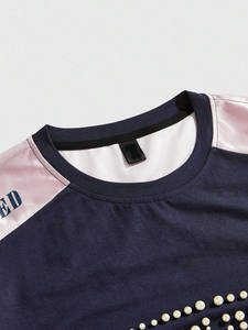 Haut court perlé de qualité supérieure pour femme, avec logo personnalisé, pour la production en gros OEM de maillots de football américain à panneaux en maille pour boutiques - Product Image 6
