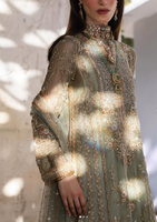 Gaun Pengantin Wanita Organza Modern India Pakistan Bordir Dupatta Panjang Reguler Anti Kusut Cepat Kering Menyerap Keringat