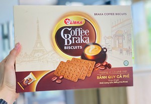 Biscuits au café Libra Braka - Saveur café Robusta, faible teneur en matières grasses, boîte de 360g, fabricant OEM BODM Vietnam - Product Image 2