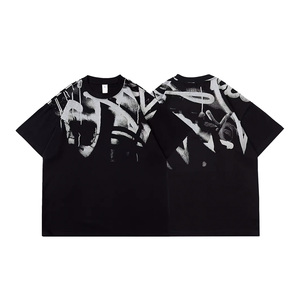 เสื้อยืดทรงบ็อกซี่ผ้าฝ้าย 100% หนานุ่มพิเศษ |   เสื้อยืดโอเวอร์ไซส์ลายสกรีนวินเทจ |    เสื้อยืดทรงหลวมสำหรับผู้ชาย - Product Image 2