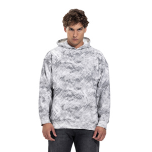 Sweat à capuche pour homme en coton épais, imprimé personnalisé, en molleton léger, pour l'hiver, décontracté, à enfiler - Product Image 1