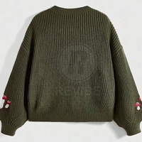 Pull décontracté d'hiver respirant de haute qualité pour femme avec logo frontal, manches longues, couleurs personnalisables - Style unique 2026 en nylon/acrylique