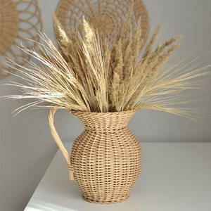 Jarrón de Ratán Hecho a Mano, Decoración Moderna para el Hogar, Jarrón para Flores con Lazo, Diseño OEM Personalizado, Hecho a Mano en Vietnam, Venta al Por Mayor - Product Image 4