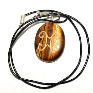 Colgantes de signo del zodiaco de Aries en jaspe rojo Artesanía de piedra semipreciosa - Product Image 3