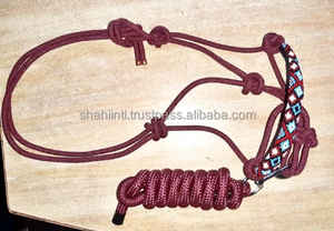 Beautifully Crafted 8mm Thick P.P Material <b>Rope</b> <b>Halter</b> with Cotton Core Filling Nose Band and Fancy Work Leads Hook - Product Image 5
