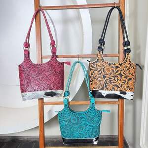 Sac fourre-tout à bandoulière en cuir et cuir de vachette usinés à la main de haute qualité Vente en gros Sac à main élégant de créateur - Product Image 4