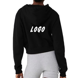 Sudadera Corta con Capucha para Mujer, Personalizable con Logotipo, de Algodón y Felpa, Estilo Casual y Urbano - Product Image 5