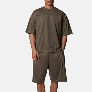 Camiseta de Manga Corta para Hombre, Talla Grande, Tejido de Malla Transpirable, Color Sólido, Cuello Redondo, Estilo Casual - Product Image 6