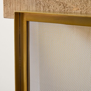 Protector de Chimenea Metálico Delgado con Borde, Malla Protectora Resistente al Calor, Protección Contra Chispas, Escudo Minimalista para Chimenea - Product Image 6