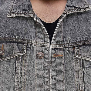 Chaqueta vaquera con diseño clásico de botones, chaqueta vaquera de invierno, tela duradera para uso diario informal - Product Image 5