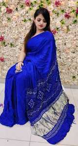 Sari en soie modal réversible pour femme, noir et bordeaux, traditionnel indien et pakistanais, pour mariage et fêtes, longueur au sol, ethnique - Product Image 5