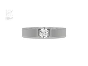 Luxury <b>14K</b> 18K Solid <b>Gold</b> Men's Engagement <b>Ring</b> Radiant Cut Lab Grown Diamond Wedding Band Inlay Setting Solitaire <b>Ring</b> For Men - Product Image 2