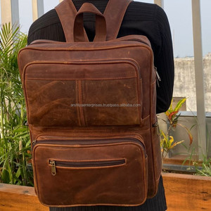 Vente en gros de sac à dos pour ordinateur portable en cuir pleine fleur de grande capacité pour hommes sac à dos de voyage en cuir véritable de haute qualité sac à dos - Product Image 2
