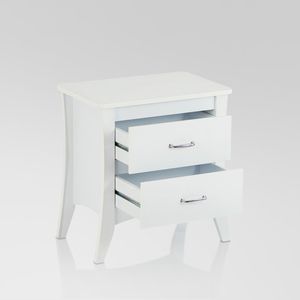 Comodino Elegante con Finitura Bianca Babb - Product Image 3