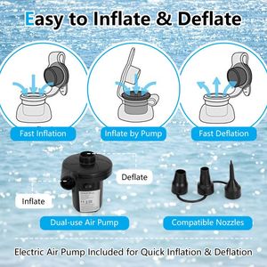 Île flottante gonflable en forme de flamant rose pour 6 personnes avec 6 porte-gobelets pour piscine et rivière, produits gonflables - Product Image 3