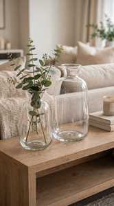 Carafe en verre transparent moderne et écologique, vase décoratif, pot à fleurs, bouteille transparente pour la décoration de la maison, de la table de mariage - Product Image 3