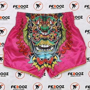 Pantalones Cortos Deportivos con Diseño Detallado de Cara de Dragón y Cintura Elástica para Entrenamiento y Estilo de Vida Activo - Product Image 1