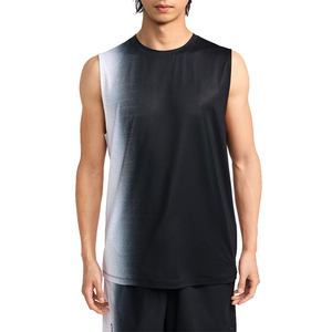 Débardeur sans manches pour homme, col rond, couleur dégradée, séchage rapide, tricoté, décontracté, 100% polyester - Product Image 1