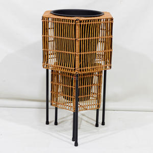 Artex Dong Thap Factory Eco Friendly Natural Water Hyacinth Seagrass <b>Rattan</b> <b>Large</b> Outdoor <b>Planters</b> Pots - Product Image 2