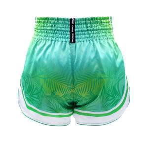กางเกงขาสั้น MMA ลายปาล์มสีเขียวพิเศษสำหรับฝาแฝด ผ้าโพลีเอสเตอร์ระบายอากาศได้ดี ชุดกีฬาสำหรับผู้ใหญ่ ทรงปกติ - Product Image 3