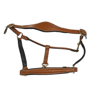 Collier de tête de cheval en cuir réglable en gros, équipement d'équitation réglable, licol de cheval en cuir véritable avec rembourrage doux - Product Image 1