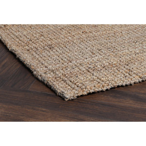 Modern <b>Rustic</b> Natural Fiber Area <b>Rug</b> Jute Woven Natural Fiber Set Modern <b>Rustic</b> Style - Product Image 3