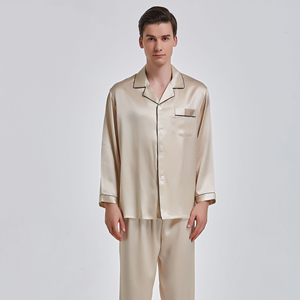 <b>Mens</b> Pocket Style <b>Pajama</b> <b>Set</b> Soft Comfortable Sleepwear Long Pants Night Clothing Breathable Lounge Wear Home Outfit - Product Image 4