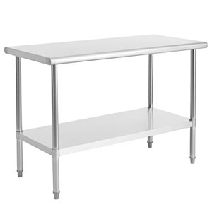 Tavolo da Preparazione in Acciaio Inox 24 X 48 Pollici per Cucina Commerciale, Ristorante, Garage, Magazzino, Fabbricazione in Acciaio - Product Image 1