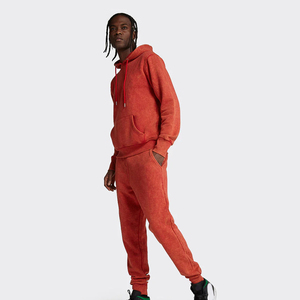 Survêtement d'hiver pour homme en coton 100% écologique de haute qualité, motif uni délavé à l'acide, grande taille, coupe-vent et respirant, OEM - Product Image 1