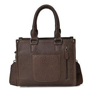 Fashion Brown white Checkered Leather Tote <b>Bag</b> for Women Designer Crossbody <b>Shoulder</b> Handbag with Adjustable <b>Strap</b> - Product Image 3