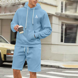 Conjunto Deportivo de Sudadera con Capucha y Pantalones Cortos para Entrenamiento, en Oferta - Product Image 3