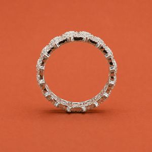 Anillo de Plata con Cruz de Moissanita Estilo Hip Hop, Joyería de Lujo Unisex, Regalo - Product Image 4