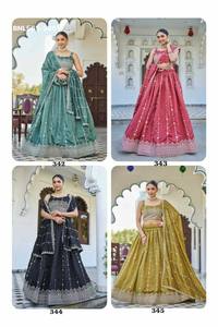 ชุดเลเฮนกา โจลี และผ้าคลุมไหล่ ผ้าไหมเนื้อดี งานปักลาย ดีไซน์ล่าสุด คุณภาพพรีเมียม จากผู้ผลิตและส่งออกทั่วโลก - Product Image 3