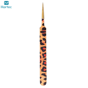 Custom Pattern Print Eyelash Tweezers, Professional Stainless Steel Fiber Tip Volume Lash Tweezers Set with Gold Plated Tips - Product Image 2