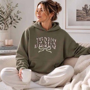 Jesus Is King <b>Kingdom</b> Living Hoodie Men Women Youth University College Cotton Fleece Custom Printing - Product Image 5