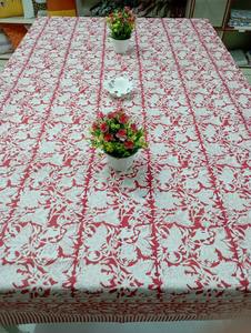 ผ้าปูโต๊ะทรงสี่เหลี่ยมผืนผ้าสำหรับงานเลี้ยง ทำจากผ้าฝ้าย พิมพ์ลายด้วยมือ ดีไซน์ลายดอกไม้ คุณภาพพรีเมียม ทันสมัย และเป็นมิตรกับสิ่งแวดล้อม - Product Image 3