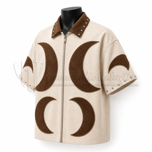 Chemise zippée à manches courtes pour homme, design uni, style streetwear décontracté, chemise de printemps, mode personnalisée, 100% coton biologique - Product Image 3
