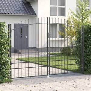 Porte double avec serrure grise 400 x 199,5 cm en acier pour usage domestique ou commercial - Product Image 1