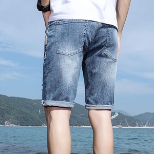 Pantalones Cortos de Mezclilla Elásticos y Holgados de Venta Directa de Fábrica Nay1il, Nueva Temporada de Verano, Casuales, Transpirables y de Secado Rápido para Hombre - Product Image 4