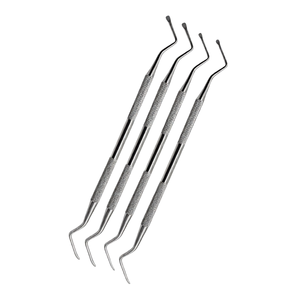 5 Piezas Curetas Periodontales Lucas Manuales de Acero Inoxidable, Instrumentos Quirúrgicos Dentales de Doble Extremo, Caja de Esterilización - Product Image 2