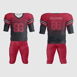 Uniformes d'équipe personnalisés Numéro de nom Logo-Maillot de football américain Ensemble short grande taille OEM en vrac Respirant évacuant l'humidité - Product Image 1