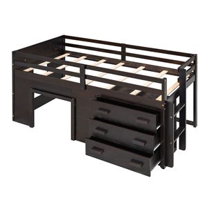 Letto a soppalco matrimoniale Espresso con armadio e scaffale, per bambini, vecchio SKU LP000501AAP - Product Image 5