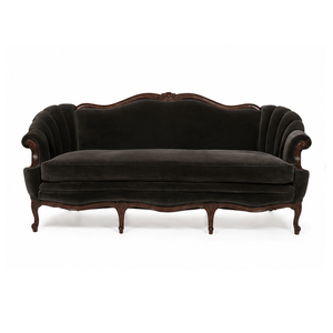Sofá Clásico de Lujo de 3 Plazas en Madera de Teca Sólida, Mueble Vintage para Sala de Estar, Hotel, Villa o Apartamento - Product Image 1