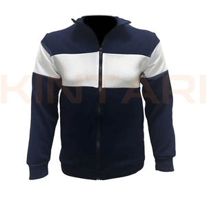 Conjunto Deportivo para Hombre en Azul Marino y Blanco, Chaqueta con Cierre Completo y Pantalones Jogger, Dos Piezas, Ropa Deportiva para Entrenamiento - Product Image 2