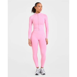 Custom Logo Fall Solid Long Sleeves Yoga <b>Rompers</b> <b>Women</b> Ladies Jogging Wear 2026 New Style One Piece Stretch Bodycon Jumpsuit - Product Image 5