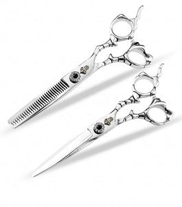 Ciseaux de coiffure professionnels de haute qualité de 6 pouces pour la coupe et l'affûtage des cheveux, couleur violette - Product Image 1