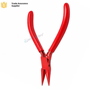 Pince à bec de canard rose pour la fabrication de bijoux, en acier inoxydable de haute qualité avec pointe de précision fine pour le façonnage et le perlage de fils, OEM - Product Image 3