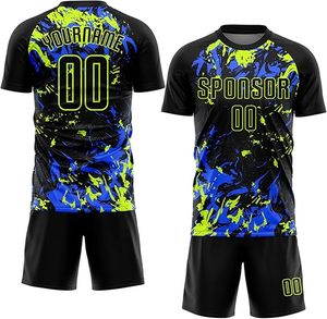 Maillots de football personnalisés par sublimation 2024-2025 pour hommes et femmes, uniformes de qualité supérieure à manches courtes, séchage rapide et légers - Product Image 1