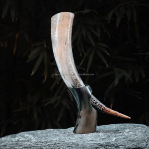 ฮอร์นแกะสลักลายรักทางศาสนาเป็นมิตรต่อสิ่งแวดล้อมพร้อมขาตั้งออกแบบได้ตามต้องการเพื่อประสบการณ์ที่แท้จริง - Product Image 2